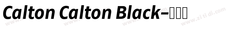 Calton Calton Black字体转换